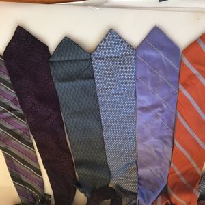 Men's Necktie Tie Lot 6 - Calvin Klein, Kenneth Co